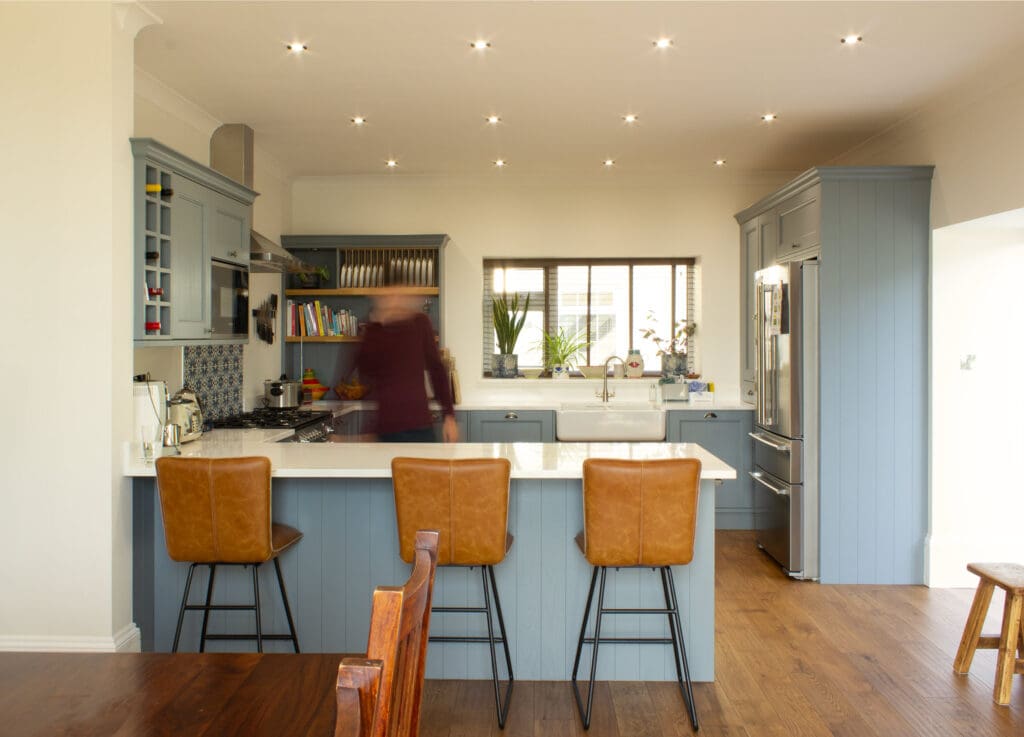 Architectural kitchen redesign front view