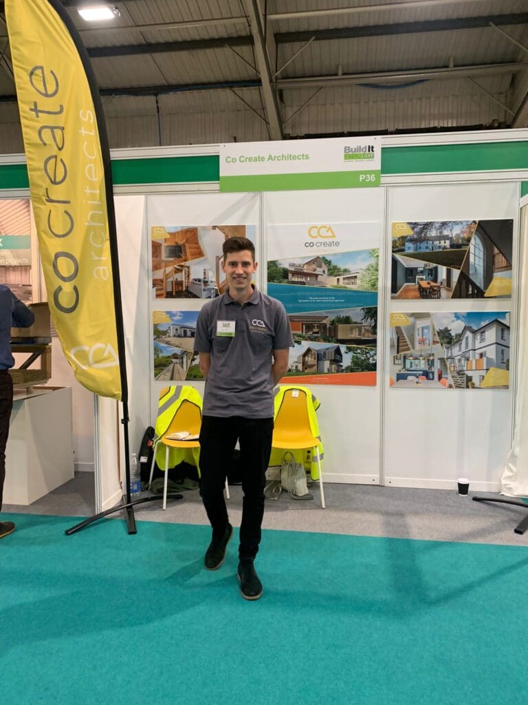 Co CreateArchitects stand at Build it Live show 2023 with Alistair Powe taking the lead for the day.